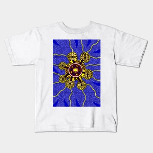 Aboriginal Art - Yellow Kids T-Shirt